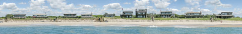 multi image panorama of the Fire Island Pines.